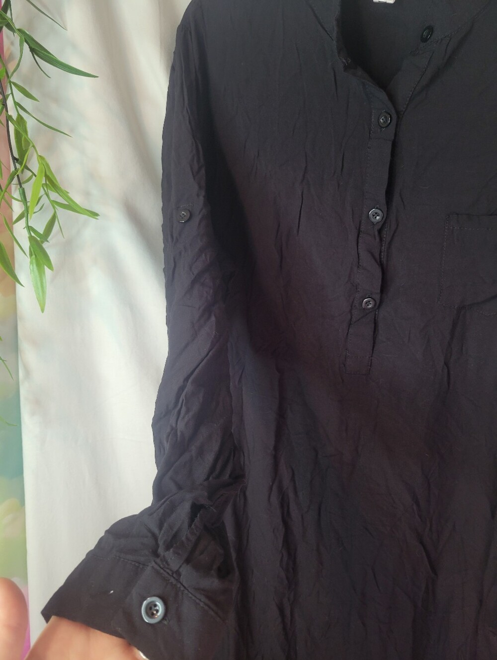 Classic Simple Goth Long Sleeve Black Maxi Dress - Picture 3 of 12